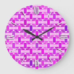 Reloj Redondo Grande Moda industrial Art Déco, violeta, orquídea, lav