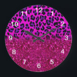 Reloj Redondo Grande Moda moderna rosa morado Purpurina leopardo<br><div class="desc">Leopardo Purpurina Púrpura Moderno De Moda.                                           








purpurina púrpura leopardo,    chicha guisante pop lindo,  brillo    colorido glamour,     shineshiny de luz metálica,  arte de estilo africano de lujo,  fauna jaguar safari chita,    natureanimal patrón de piel,  diseño de piel impresión de textura,  ilustracion shimmer de moda salvaje,  morado rosado purpurina leopardo, </div>