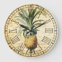 Moda Rústica Vintage Pineapple francés grande relo