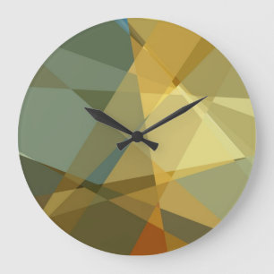 Reloj Redondo Grande Modelo abstracto del cubismo