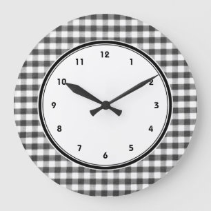 Reloj Redondo Grande Modelo blanco y negro de la guinga