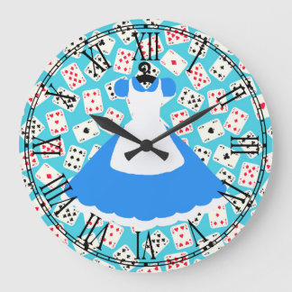 Reloj Redondo Grande Modelo de Alicia del país de las maravillas