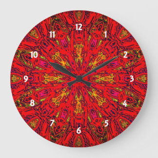 Reloj Redondo Grande Modelo de Kaleido del elemento del FUEGO
