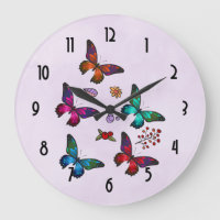 Modelo de mariposas colorido elegante en rosa
