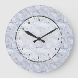 Reloj Redondo Grande Modelo de piedra de mármol natural gris claro