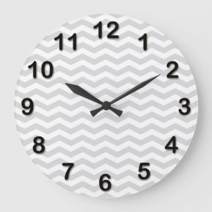 Reloj Redondo Grande Modelo de zigzag fino clásico de Chevron del Lt