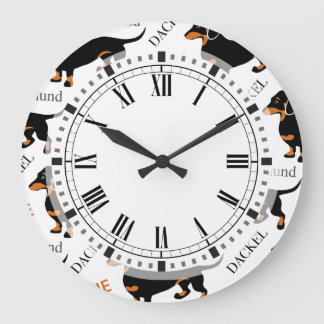 Reloj Redondo Grande Modelo del Dachshund