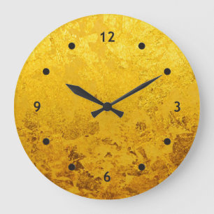 Reloj Redondo Grande Modelo del ORO/hoja de oro PUROS