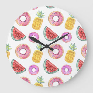 Reloj Redondo Grande Modelo en colores pastel del flotador de la