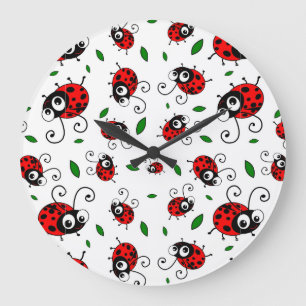 Reloj Redondo Grande Modelo lindo de la mariquita