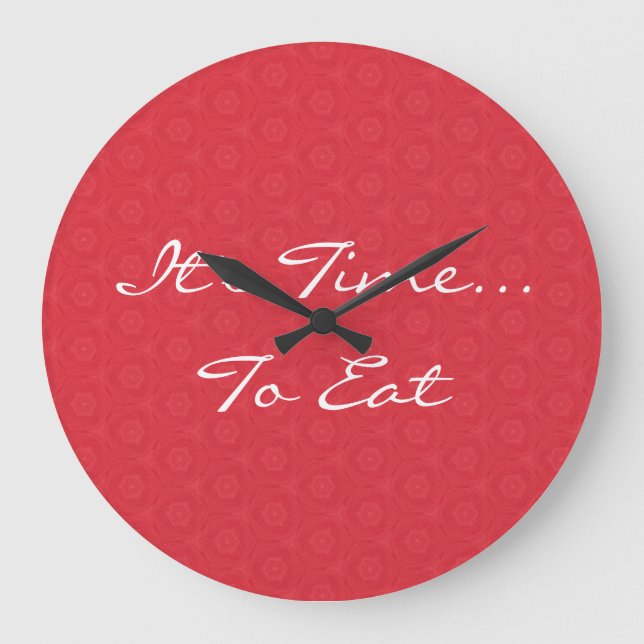 Reloj Redondo Grande Modelo rojo del triángulo de la estrella es hora (Anverso)