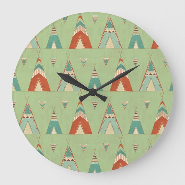 Reloj Redondo Grande Modelo verde de la tienda de los indios (Anverso)