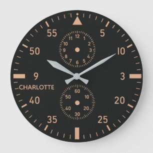 Reloj Redondo Grande Modern Aviation Instrument Pilot Chronograph