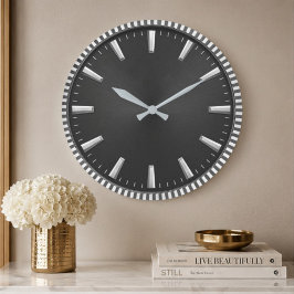 Reloj Redondo Grande  Modern Black Minimalist Luxury Contemporary Home 