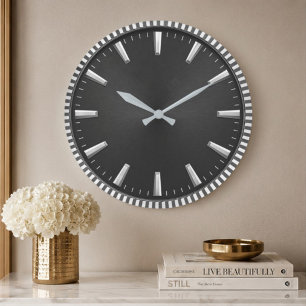 Reloj Redondo Grande  Modern Black Minimalist Luxury Contemporary Home 