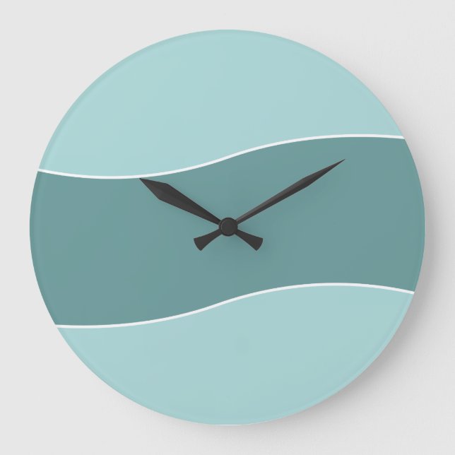Reloj Redondo Grande Modern Blue Wall Decor Clock (Anverso)