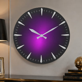 Reloj Redondo Grande  Modern Purple Minimalist Contemporary 