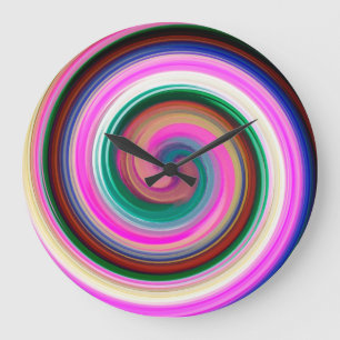 Reloj Redondo Grande Modern Swirl Abstract Art #25