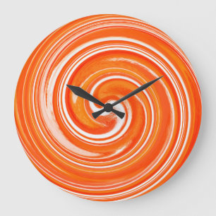 Reloj Redondo Grande Modern Swirl Abstract Art. #27