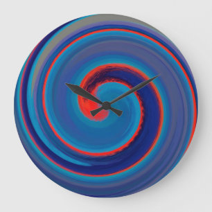 Reloj Redondo Grande Modern Swirl Abstract Art #30