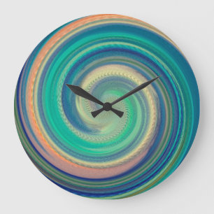 Reloj Redondo Grande Modern Swirl Abstract Art #32