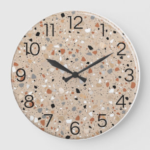 Reloj Redondo Grande Modern Terrazzo Epoxy Wall Clock