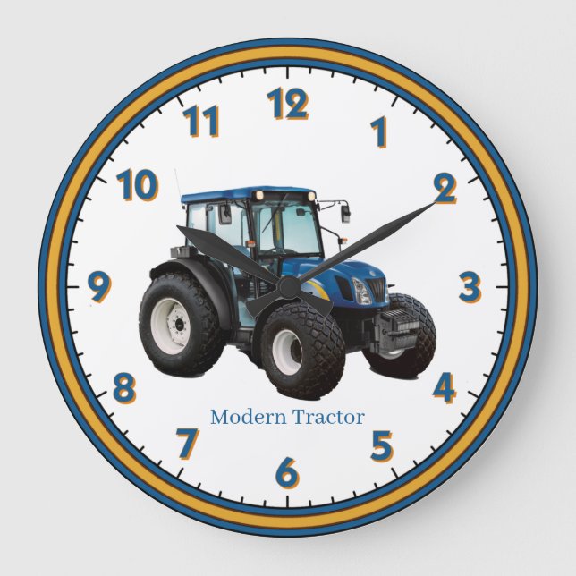 Reloj Redondo Grande Modern Tractor Acrylic Wall Clock (Anverso)