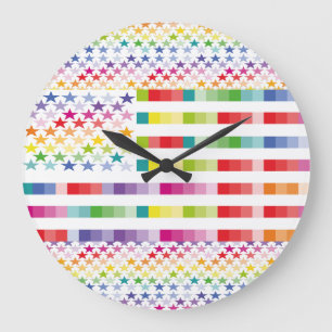 RELOJ REDONDO GRANDE MODERN VERSION MULTICOLOR USA/EEUU FLAG MASANSER
