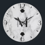 Reloj Redondo Grande Moderna Mármol Gris Art Deco Finales<br><div class="desc">Este reloj negro, blanco y gris es el acento perfecto para una decoración Art Déco de época. ¡Ya sea para una oficina, un dormitorio o cualquier habitación! El diseño de mármol gris y negro es elegante. Los sofisticados acabados Art Deco Black le dan un toque de clase a este minimalista...</div>