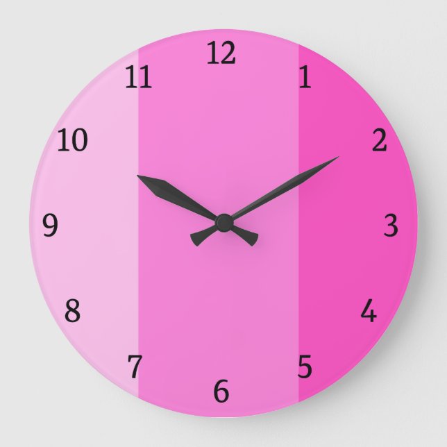 Reloj Redondo Grande Moderno color rosa (Anverso)
