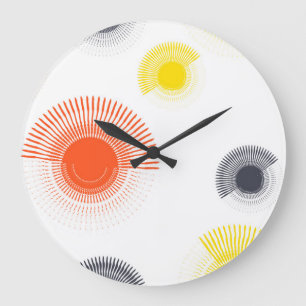 Reloj Redondo Grande Moderno, lúdico, animado, fresco y circular geomét