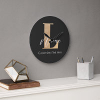 Moderno Monogramado inicial L & Name Personalizado