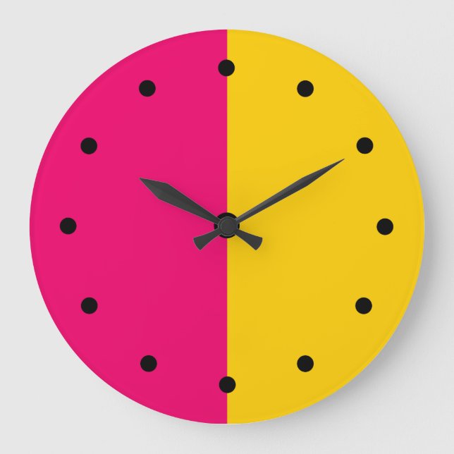 Reloj Redondo Grande Moderno Siglo Medio Moderno Mínimo (Anverso)