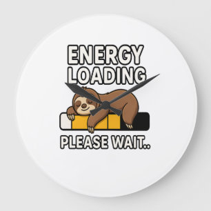 Reloj Redondo Grande Modo de ahorro de energía de perezoso