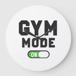 Reloj Redondo Grande Modo Gimnasio – Entrena Duro Mantén Fuerte