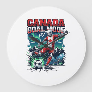 Reloj Redondo Grande Modo Gol Canadá Esqueleto Delantero Naciones Dinám