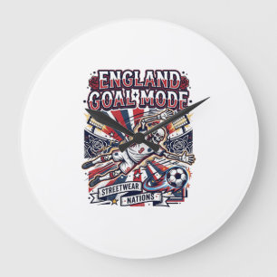 Reloj Redondo Grande Modo Gol de Inglaterra Esqueleto Delantero Nacione