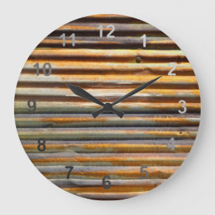 Reloj Redondo Grande Moho acanalado