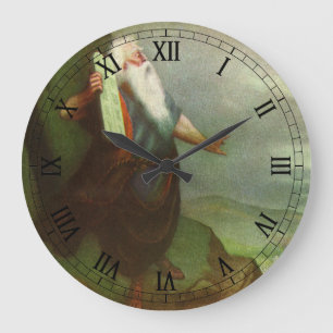 Reloj Redondo Grande Moisés y los Diez Mandamientos, Religión Antigua