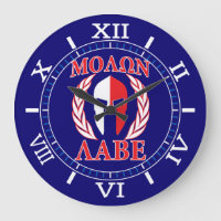Molon Labe Spartan Mask Laurelles Red Blue Dial