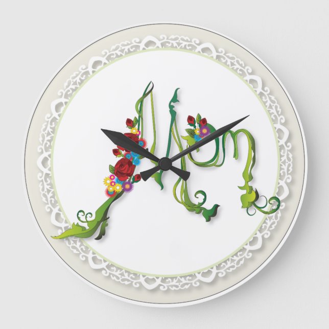 Reloj Redondo Grande Mom Acrylic Wall Clock (Anverso)