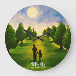 Reloj Redondo Grande Moments of wonder moonlit walk in woods