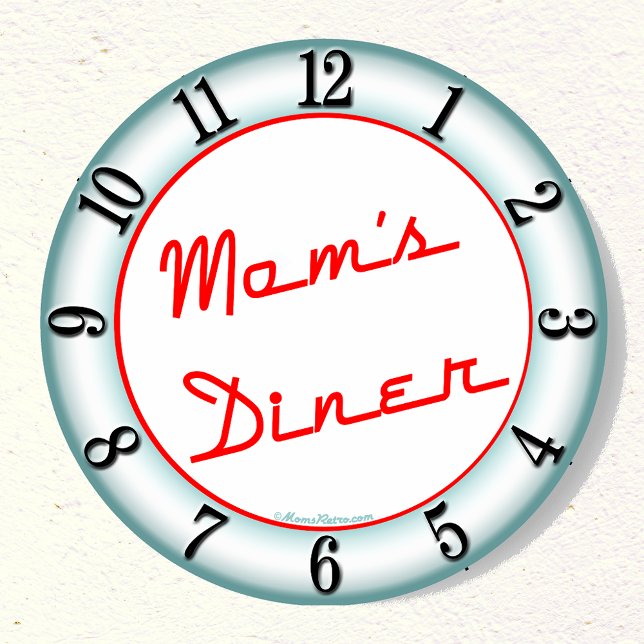 Reloj Redondo Grande Moms Diner Retro Kitchen Wall Clock (Subido por el creador)