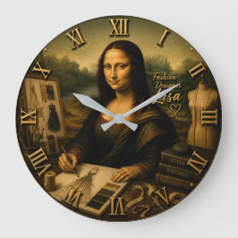 Reloj Redondo Grande Mona Lisa Fashion Designer Funny Haute Couture 