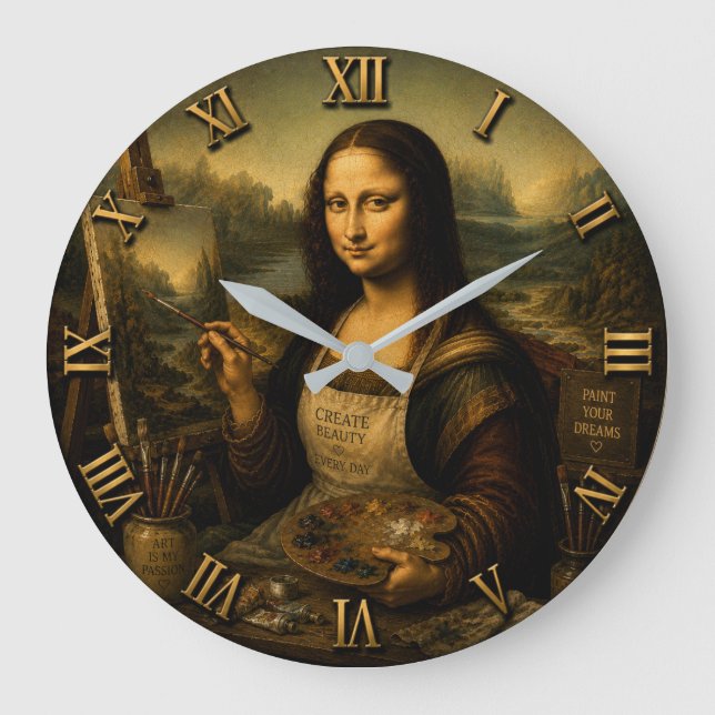 Reloj Redondo Grande Mona Lisa Painter  (Anverso)