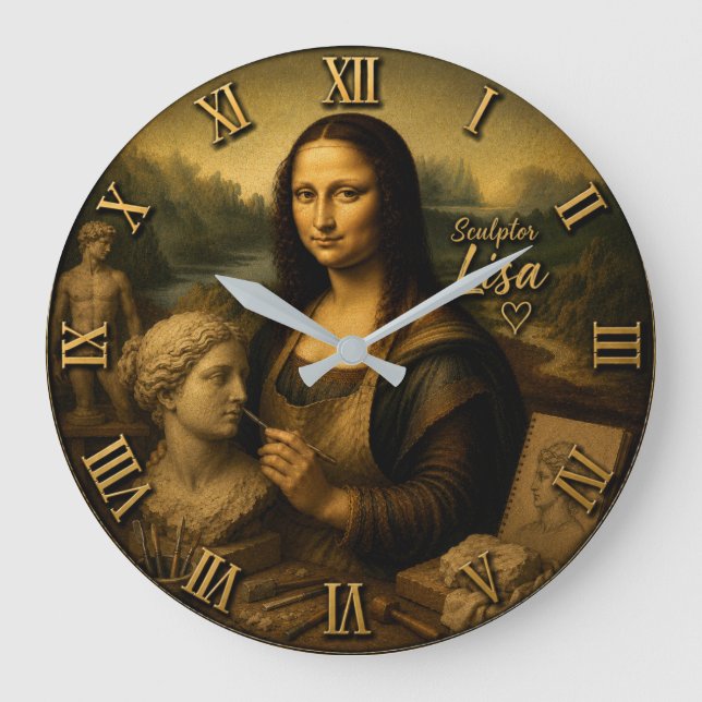 Reloj Redondo Grande Mona Lisa Sculptor (Anverso)