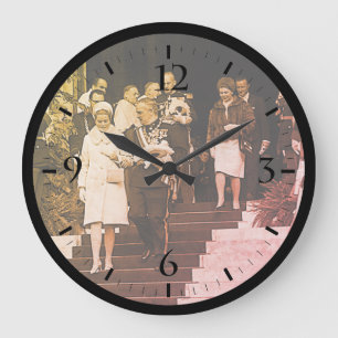 Reloj Redondo Grande Monaco Antiguo Príncipe Alberto y Princesa Grace L