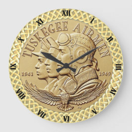 RELOJ REDONDO GRANDE MONEDA DE AIRMEN DE TUSKEGEE