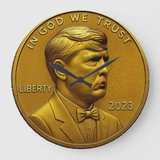 Reloj Redondo Grande moneda de EE. UU. de Donald Trump 1 céntimo Améric