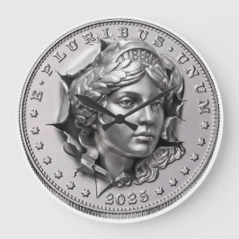 Reloj Redondo Grande Moneda de la Libertad